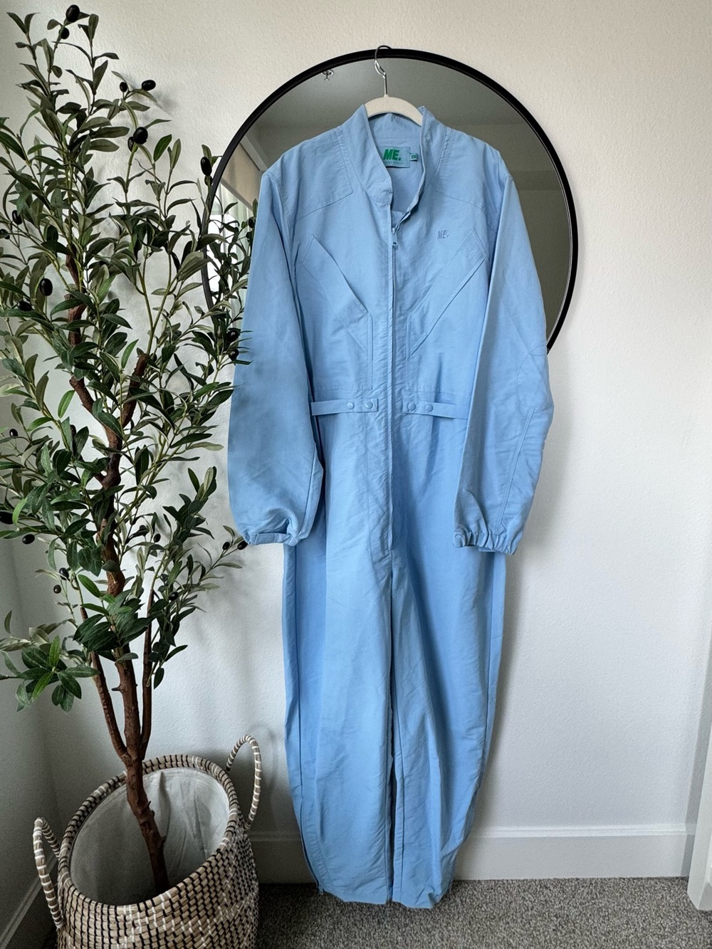 ME Melody Ehsani Baby Blue Utility One-Piece Jumpsuit/Pantsuit, XXL
